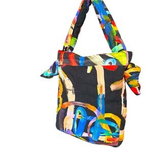 Elk Large cotton tote EUC Colorful Abstract Shoulder Bag
